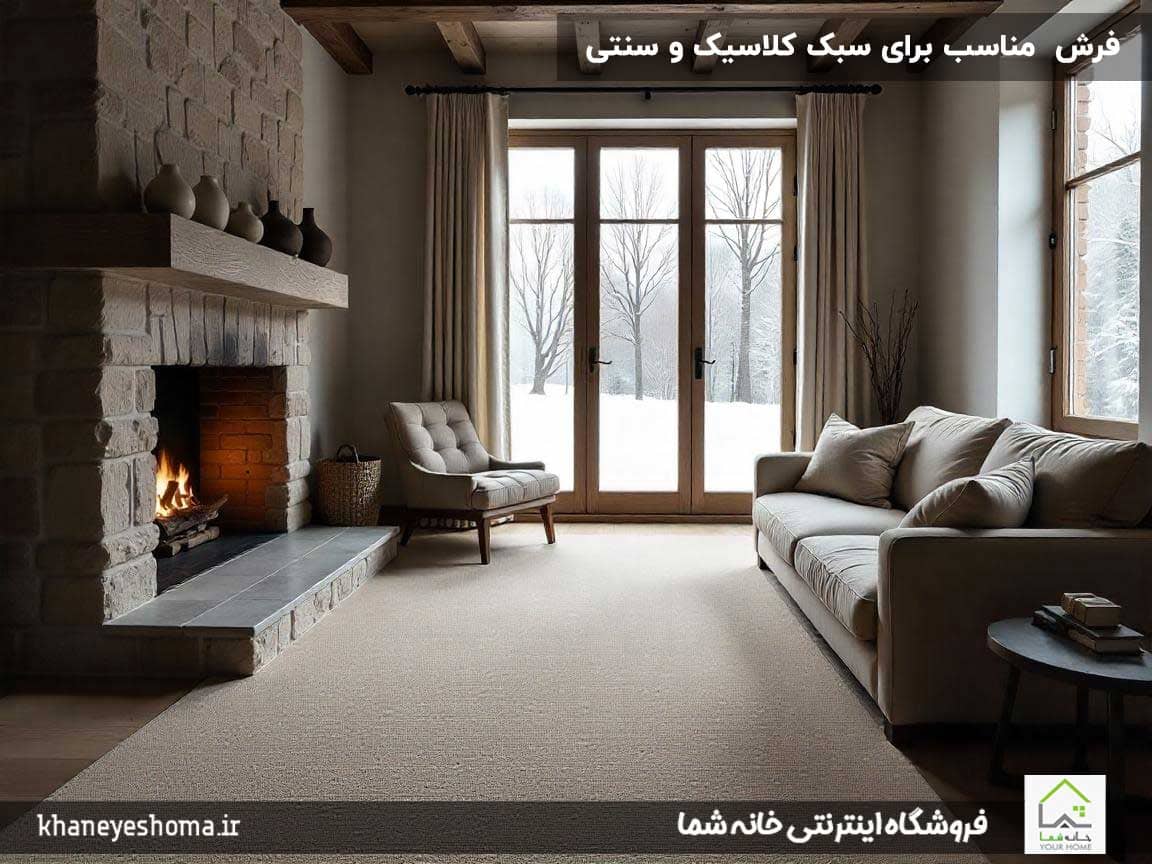 فرش - مناسب-برای-سبک-کلاسیک-و-سنتی